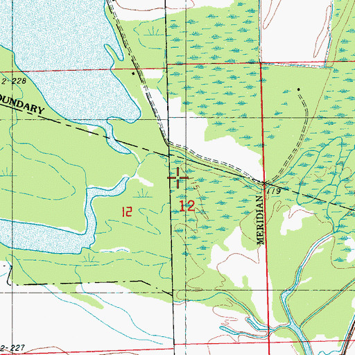 Topographic Map of Mosquito Lake, MS