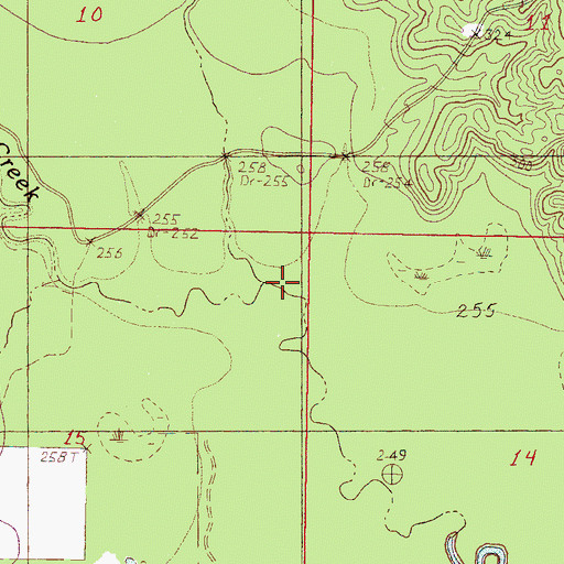 Topographic Map of Motts Creek, MS