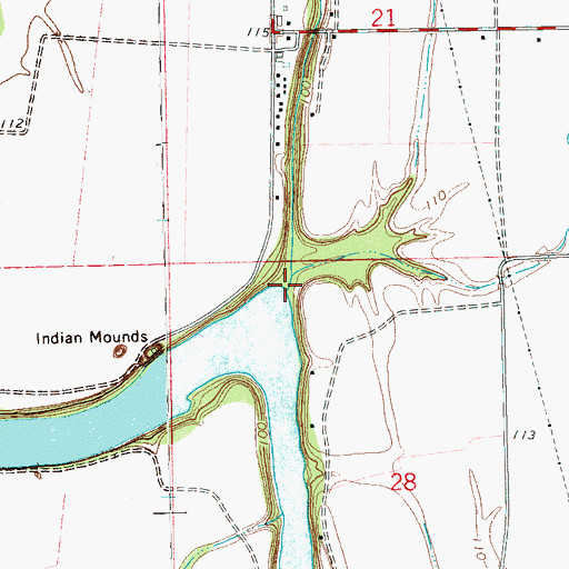 Topographic Map of Mound Bayou, MS