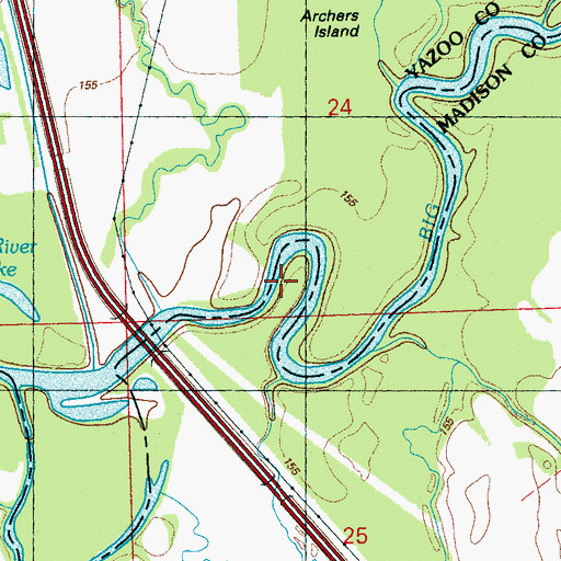 Topographic Map of Mound Creek, MS