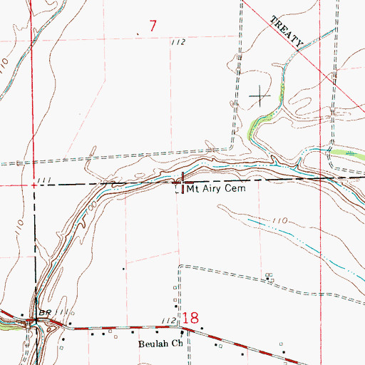 Topographic Map of Mount Airy Cemetery, MS