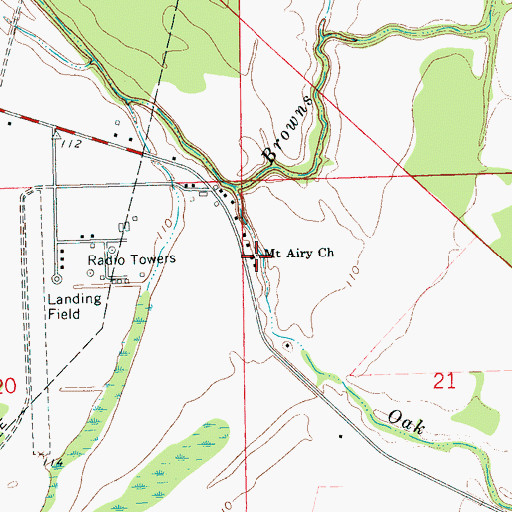 Topographic Map of Mount Airy Church, MS