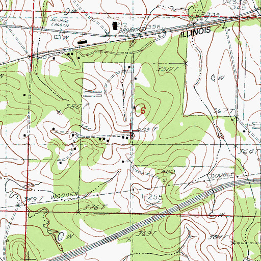 Topographic Map of Mount Airy School, MS
