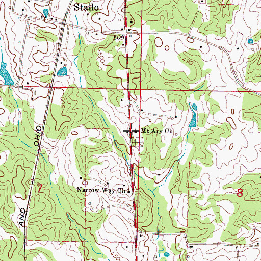 Topographic Map of Mount Ary Church, MS
