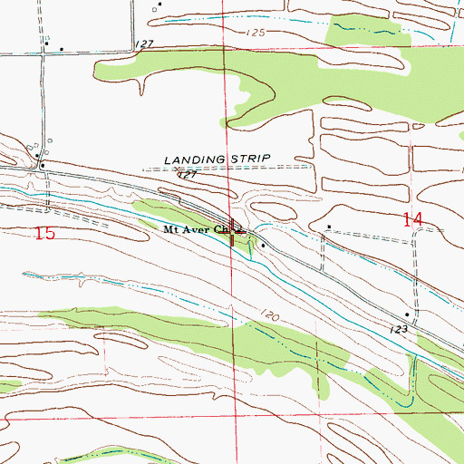 Topographic Map of Mount Aver Church, MS