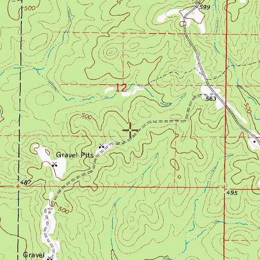 Topographic Map of Union School (historical), AR