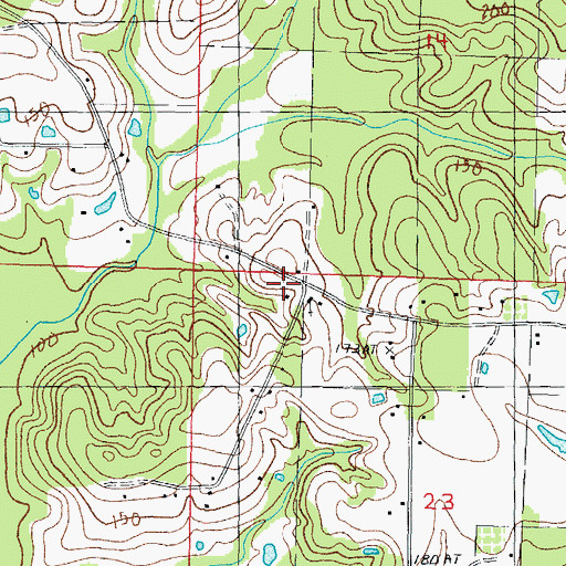 Topographic Map of Mount Carmel Church, MS
