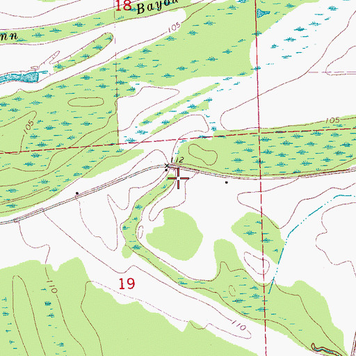 Topographic Map of Mount Heaver II Church, MS
