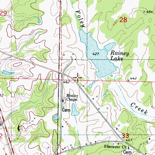 Topographic Map of Mount Hermon Church, MS