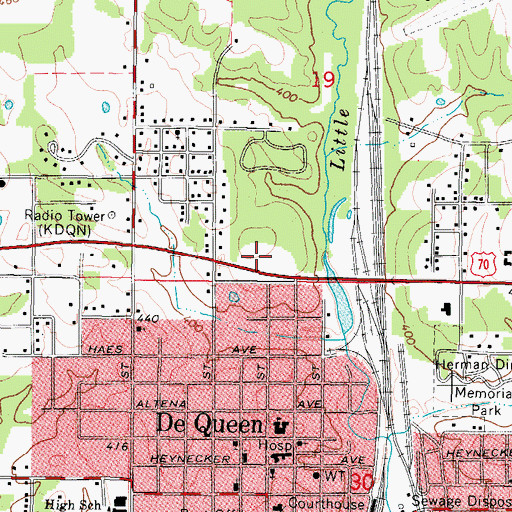 Topographic Map of Town North Shopping Center, AR