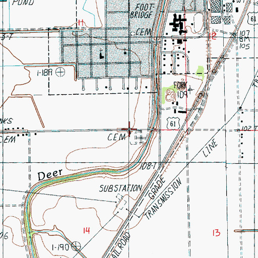Topographic Map of Mount Hull Church, MS
