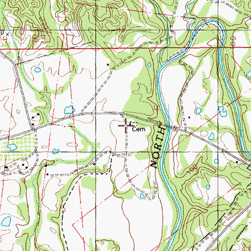 Topographic Map of Mount Israel Church, MS