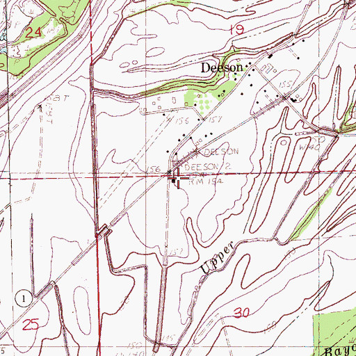 Topographic Map of Mount Moriah Church, MS