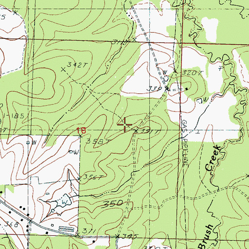 Topographic Map of Mount Nebo Church, MS