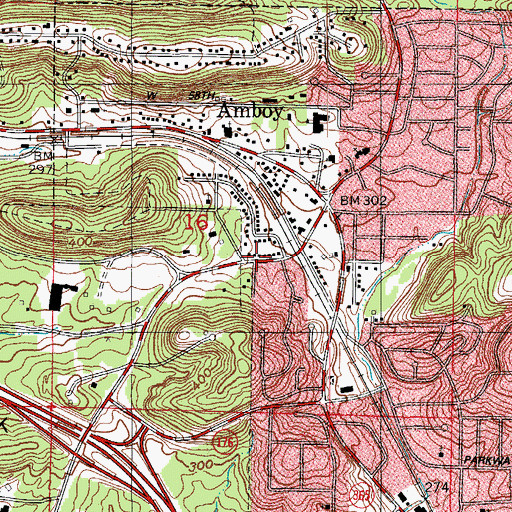 Topographic Map of Alliance Bible Church, AR