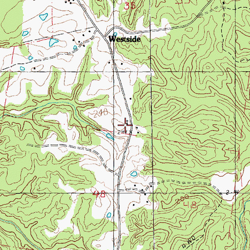 Topographic Map of Mount Olive Church, MS
