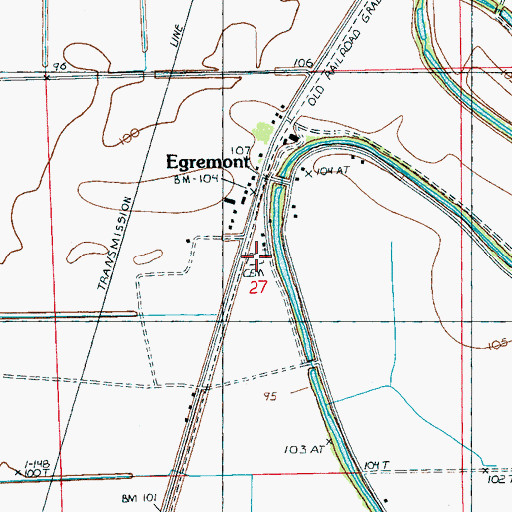 Topographic Map of Mount Olive Church, MS