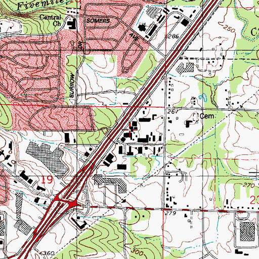 Topographic Map of Apostolic Church of Jesus Christ, AR