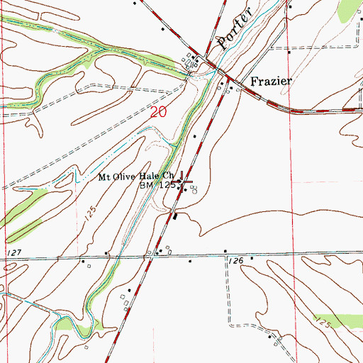 Topographic Map of Mount Olive Hale Church, MS