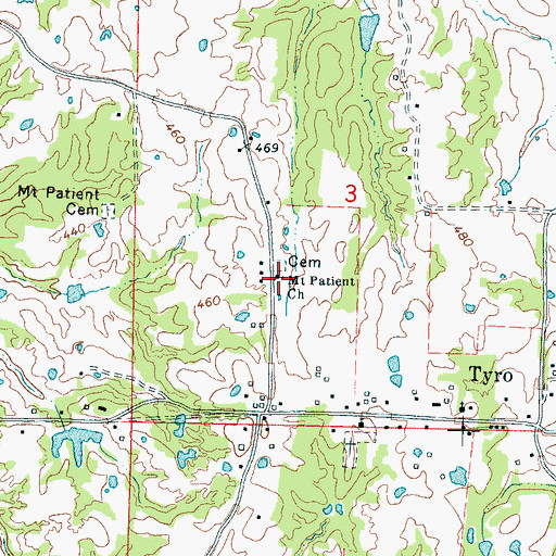 Topographic Map of Mount Patient Church, MS