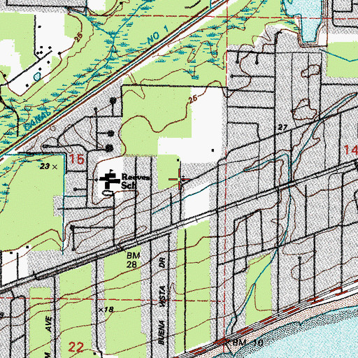 Topographic Map of Mount Pilgrims Baptist Church, MS