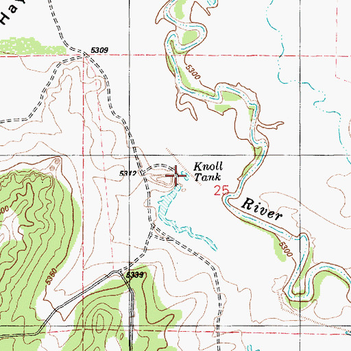 Topographic Map of Knoll Tank, AZ
