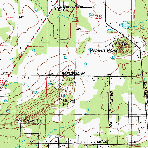 Topographic Map of Barron School (historical), AR