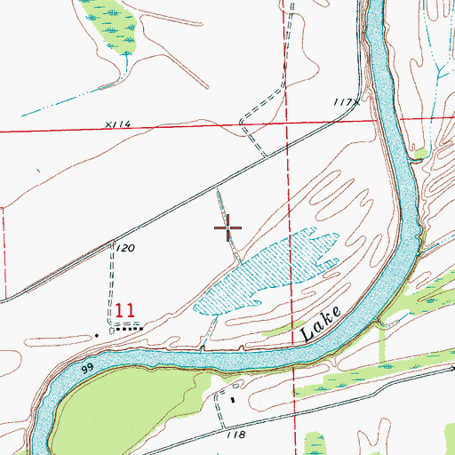 Topographic Map of Mount Rosies Church, MS