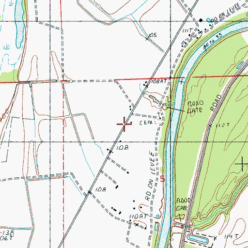 Topographic Map of Mount Salem School, MS
