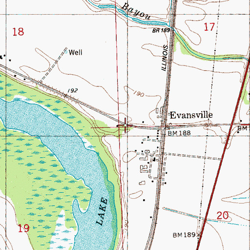 Topographic Map of Mount Siani Church, MS