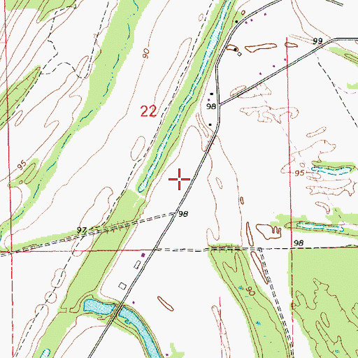 Topographic Map of Mount Tabor Church, MS