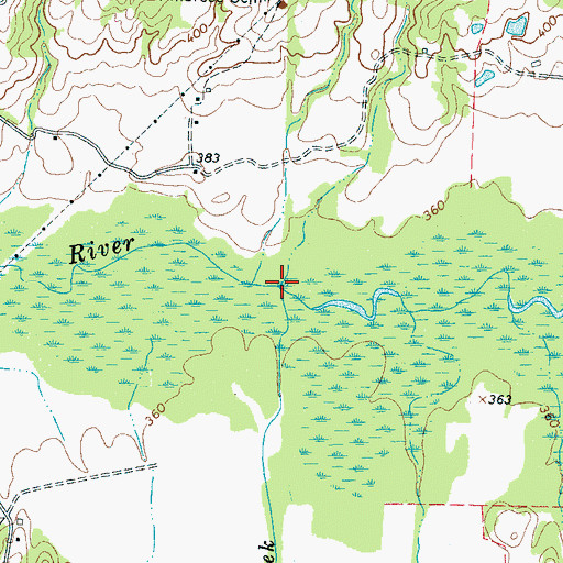 Topographic Map of Mount Tena Creek, TN