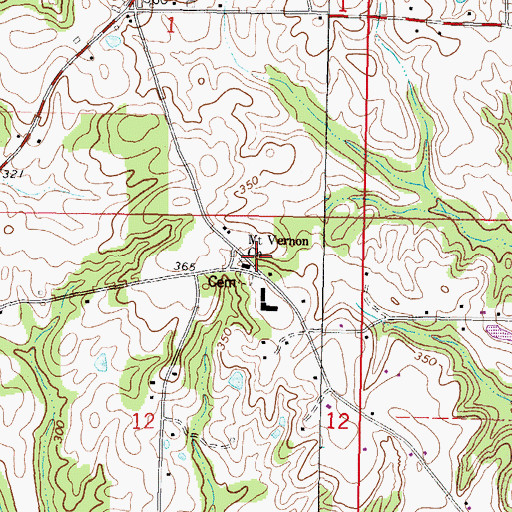 Topographic Map of Mount Vernon Church, MS