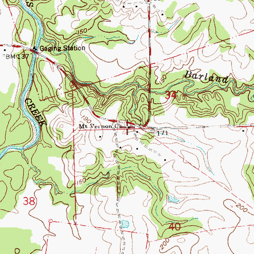 Topographic Map of Mount Vernon Church, MS