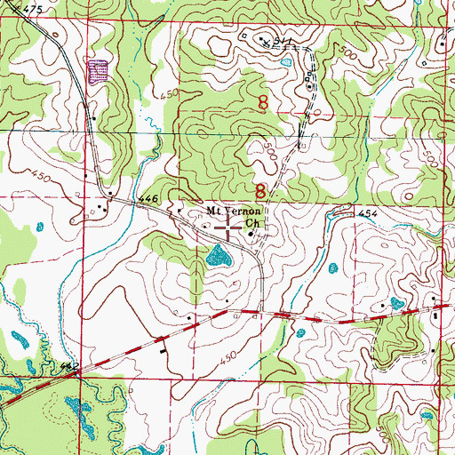 Topographic Map of Mount Vernon Church, MS