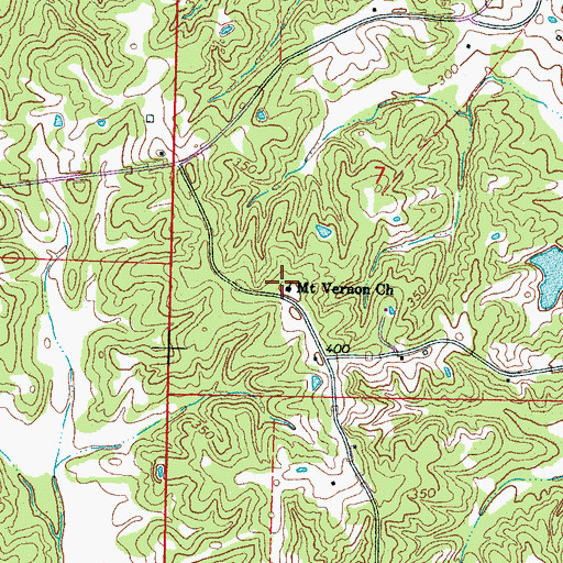 Topographic Map of Mount Vernon Church, MS