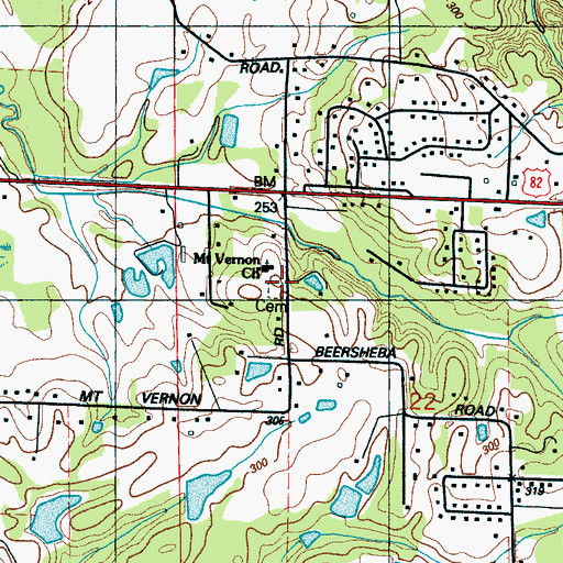Topographic Map of Mount Vernon Church, MS