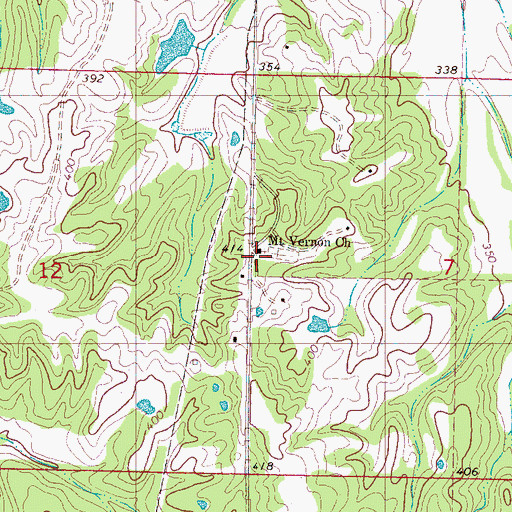 Topographic Map of Mount Vernon Church, MS