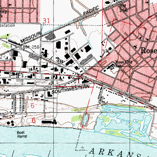 Topographic Map of Bible Way Church, AR