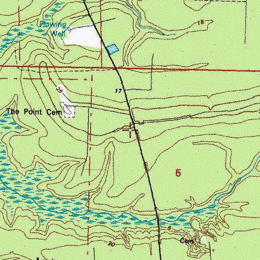 Topographic Map of Mount Zion Church, MS