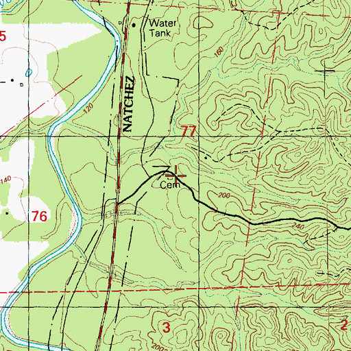 Topographic Map of Mount Zion Church, MS