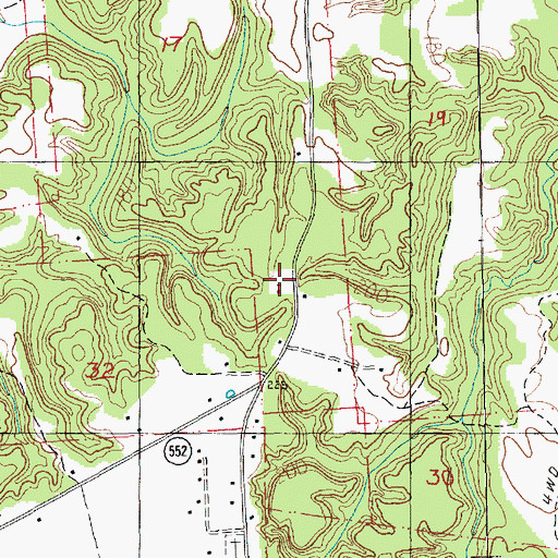 Topographic Map of Mount Zion Church, MS
