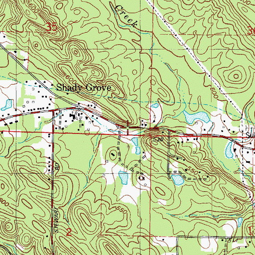 Topographic Map of Brown School (historical), AR