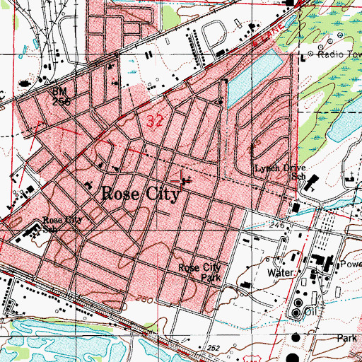 Topographic Map of Calvary Baptist Church, AR