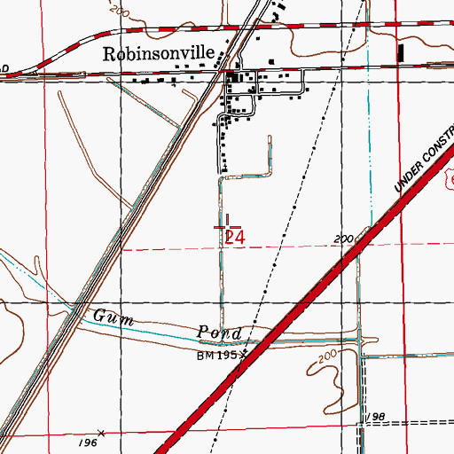 Topographic Map of Mount Zion Church, MS
