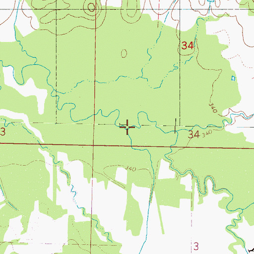 Topographic Map of Muckaloon Creek, MS