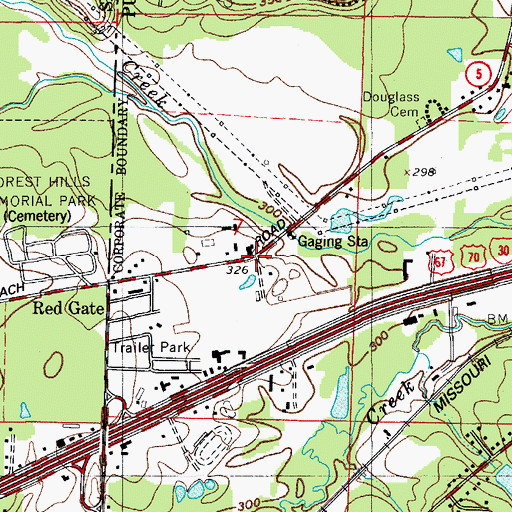 Topographic Map of Camp Marion (historical), AR