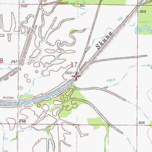 Topographic Map of Mud Creek, MS