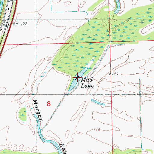 Topographic Map of Mud Lake, MS