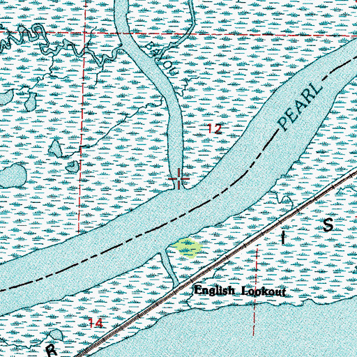 Topographic Map of Mulatto Bayou, MS